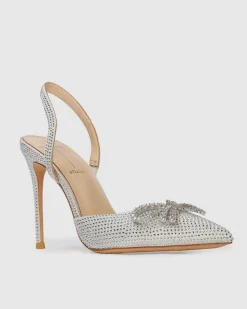 Extra 100 in White Satin Embellished