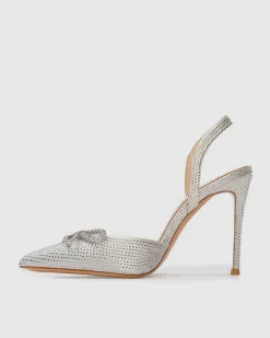 Extra 100 in White Satin Embellished