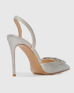 Extra 100 in White Satin Embellished