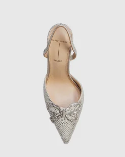 Extra 100 in White Satin Embellished