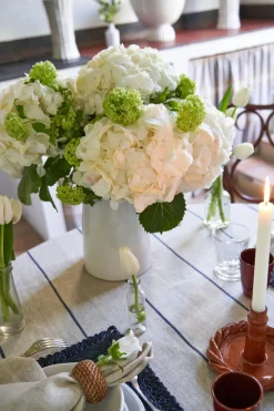 Eze 60x90 Tablecloth in Ivory & Blue