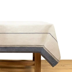 Eze 60x90 Tablecloth in Ivory & Blue