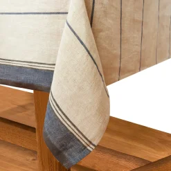 Eze 60x90 Tablecloth in Ivory & Blue