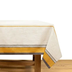 Eze 60x90 Tablecloth in Ivory & Mustard
