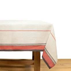 Eze 60x90 Tablecloth in Ivory & Red