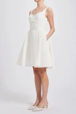 Faille Side Gather Dress