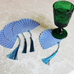 Fan Cocktail Napkins, Set of 4