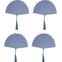 Fan Cocktail Napkins, Set of 4
