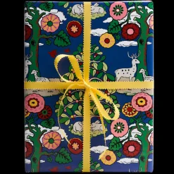 Fantasy Forest Wrapping Paper In Blue and Multi