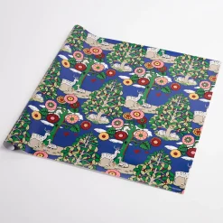 Fantasy Forest Wrapping Paper In Blue and Multi