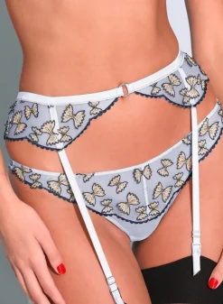 Farfalle Embroidery Thong