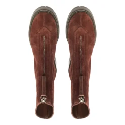 Farrah Leather Bootie in Root Brown