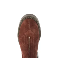 Farrah Leather Bootie in Root Brown