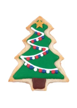 Festive Holiday Tree Sugar Cookies, Set of 12