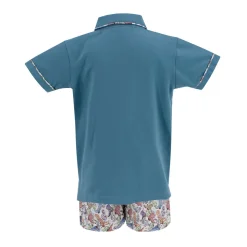 Fields Boy Polo Set in Boots Print