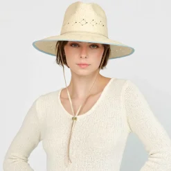 Fiji Hat in Natural & Sky
