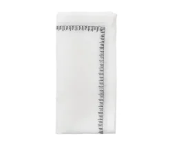 Filament Napkin in White, Silver & Gunmetal, Set of 4