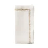 Filament Napkin in White, Gold & Silver, Set of 4