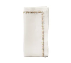 Filament Napkin in White, Gold & Silver, Set of 4