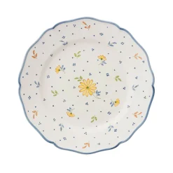 Fiorellini Blu Gialli Dessert Plates Multi, Set of 6
