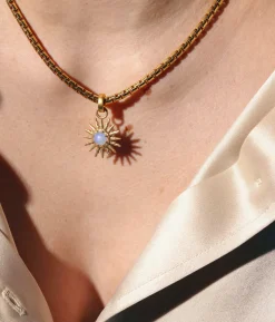 Fira Sun Pendant in Gold
