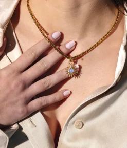 Fira Sun Pendant in Gold