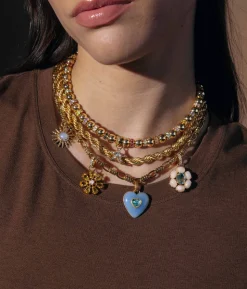 Fira Sun Pendant in Gold