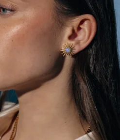 Fira Sun Studs in Gold