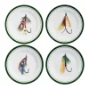 Fish Hook Dinner Plates in Multi, Set of 4