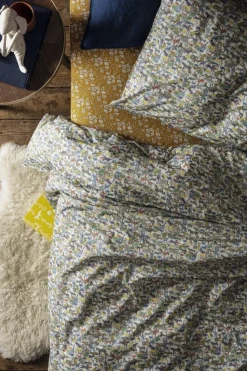 Fitted Sheet Made With Liberty Fabric in Capel Mustard