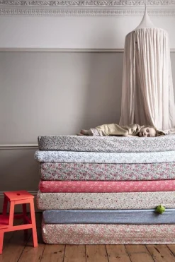 Fitted Sheet Made With Liberty Fabric in Betsy Grey