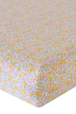 Fitted Sheet Made With Liberty Fabric in Wiltshire Bud Pink