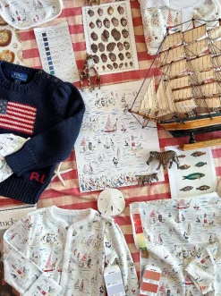 Flag Cotton Crewneck Sweater