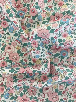 Flat Top Sheet Made With Liberty Fabric in Betsy Candy Floss