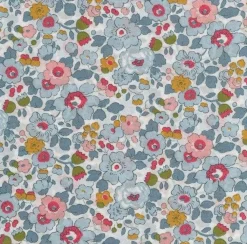 Flat Top Sheet Made With Liberty Fabric in Betsy Grey