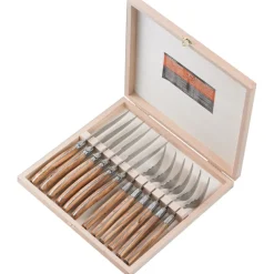 Flatware Set in Olivewood, Set of 12