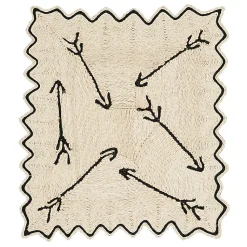 Flechas Rug in Black & Natural