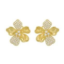 Fleur Diamond Stud Earrings