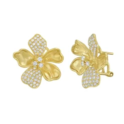 Fleur Diamond Stud Earrings