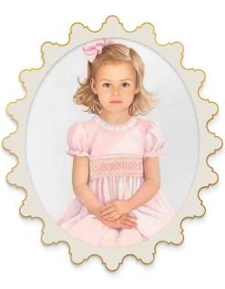 Fleur x Natalie Erwin Magazine Oval with Gold Leaf Portrait Wall Frame, 26" x 31"