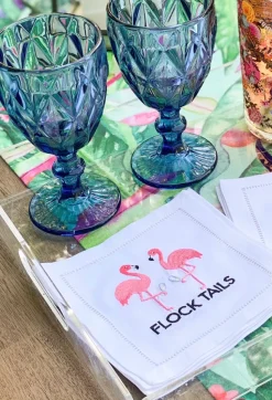 Flock Tails Cocktail Napkins, Set of 4