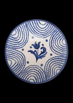 Flor Very Large Blue Serving Bowl