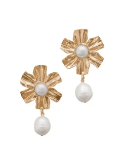 Flora Earrings in White