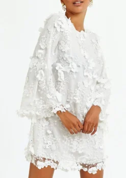 Flora Mini Dress in White