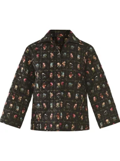 Flora Quilted Jacket in Florence Black Floral