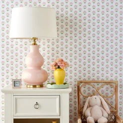 Floral Block Print Wallpaper