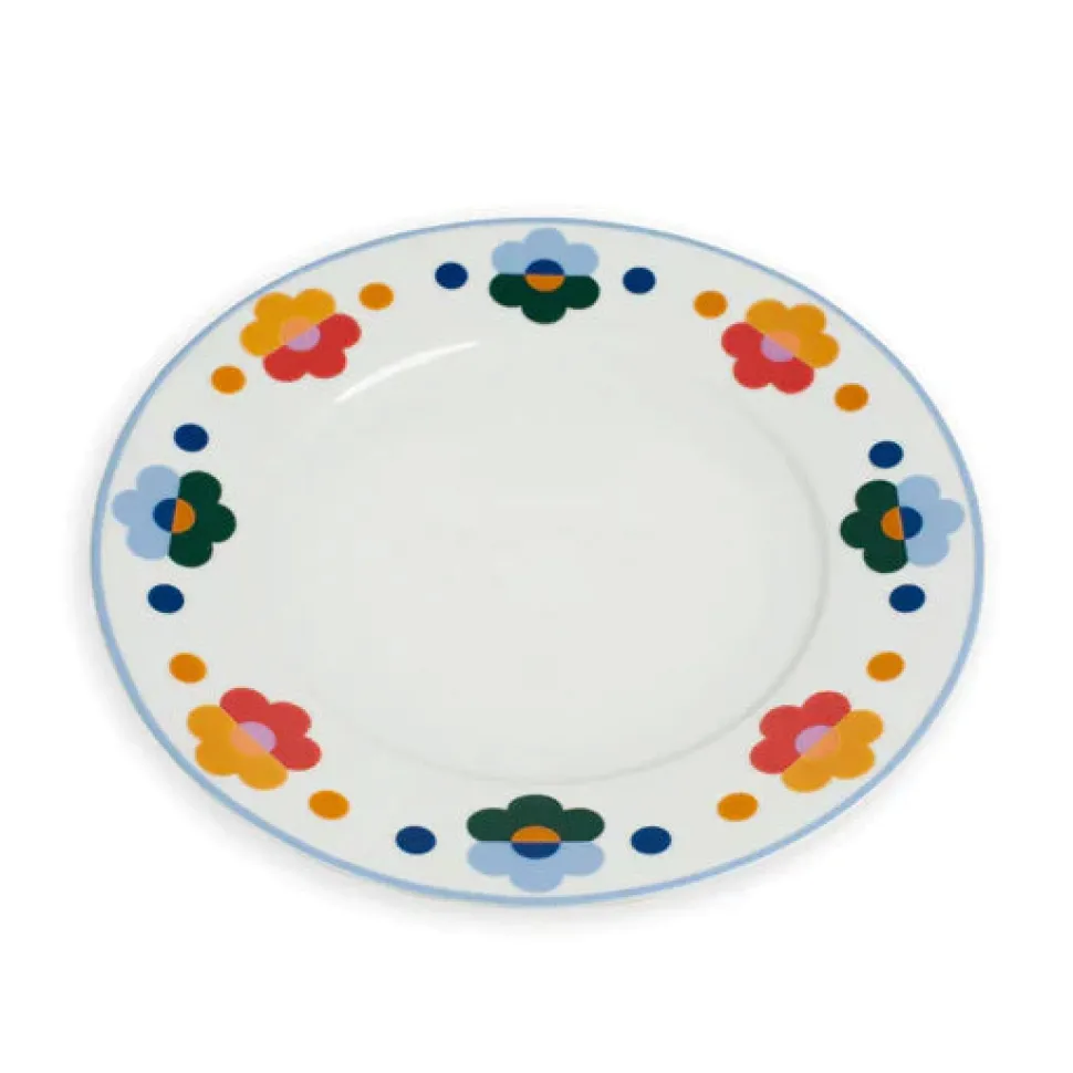 Floral Dinner Plates, Set of 4