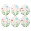 Floral Easter Egg Cookies, Set of 6