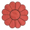 Floral Embroidered Placemat in Terracotta