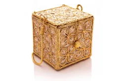 Floral Inlay Square Bag